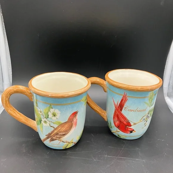 Certified International | Dining | Pair Of Certified International Cardinal  Finch 6 Oz Coffee Mugs | Poshmark